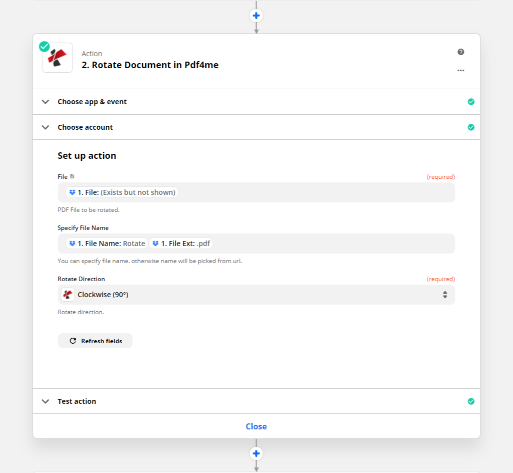 Girar todas as páginas de um PDF
